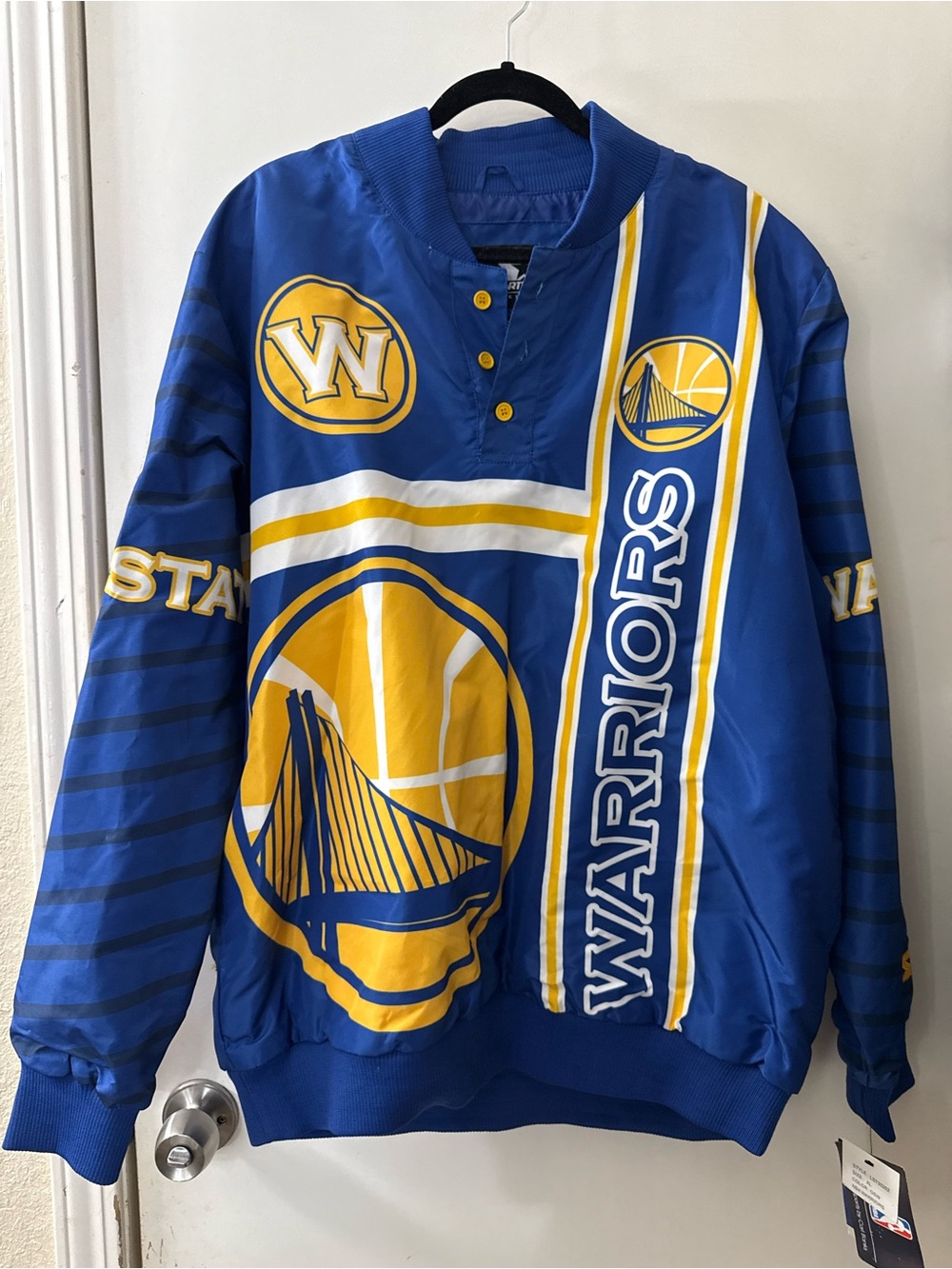 Golden State Warriors Blue & Gold Pullover Jacket